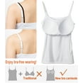 thumbnail image 3 of Anyfit Wear Women Camisole with Built-in Bra Cup Supportive Padded Tank Top Layering Cami Undershirt, 3 of 5