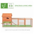 thumbnail image 4 of 145" Wooden Chicken Coop with Run - Large Hen House, Safe Poultry Cage for 6-8 Chickens, Outdoor Weather Protection, Easy Clean, 4 of 9