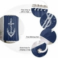 thumbnail image 5 of Small Stall Shower Curtain 36x78 Inch Narrow Half Size Anchor Navy Blue Bath Curtains Bathroom Decor Nautical Coastal Minimalist Boat Rope Waterproof Fabric Shower Curtain Set with Hooks 36 Inch, 5 of 6