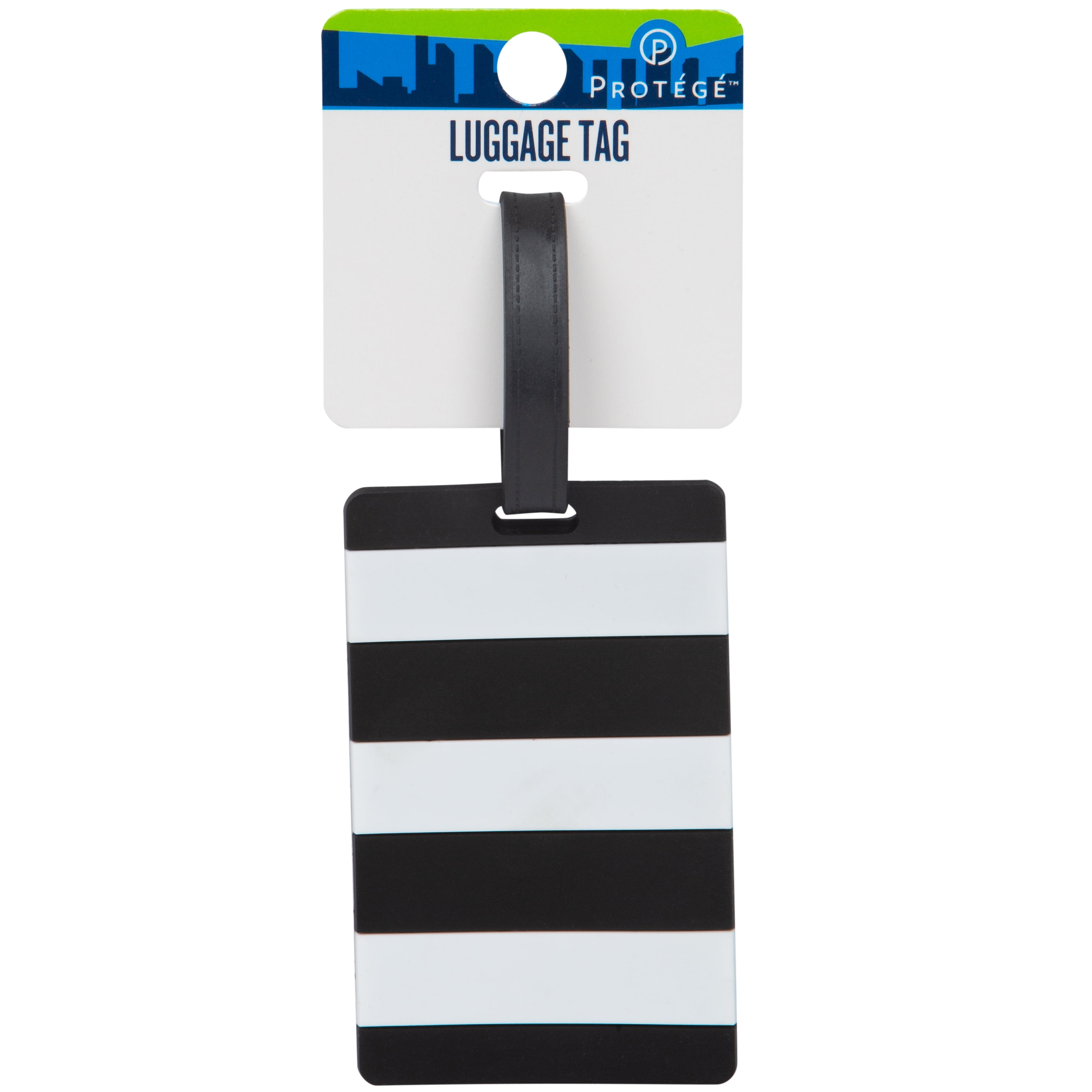 Protege Black & White Stripe Luggage Tag Walmart Inventory Checker