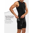 thumbnail image 2 of Qualidyne Traje de Triatlón sin Mangas para Hombre, Traje de una Pieza Acolchado para Nadar, Andar en Bicicleta y Correr con 2 Bolsillos de Malla, 2 of 7