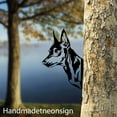 thumbnail image 2 of Handmadetneonsign Miniature Pinscher On Branch Metal Tree Stake, Pinscher Garden Tree Stake, Dog Metal Tree 68768, 2 of 5