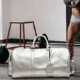 thumbnail image 1 of Bolsa de gimnasio deportiva, bolsa de noche, bolsa de equipaje, bolsa de , bolsa de transporte portátil, bolsa de viaje para entrenamiento físico, Plata, 1 of 8