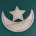 thumbnail image 2 of Plateau de Rangement en Bois pour Fournitures de Festival Décorations Maison Colorées Belle Forme de Lune, 2 of 15