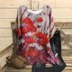 thumbnail image 2 of Mujer suelta casual manga corta cuello redondo estampado casual blusa camiseta túnica tops Fridja  ghk4515, 2 of 6