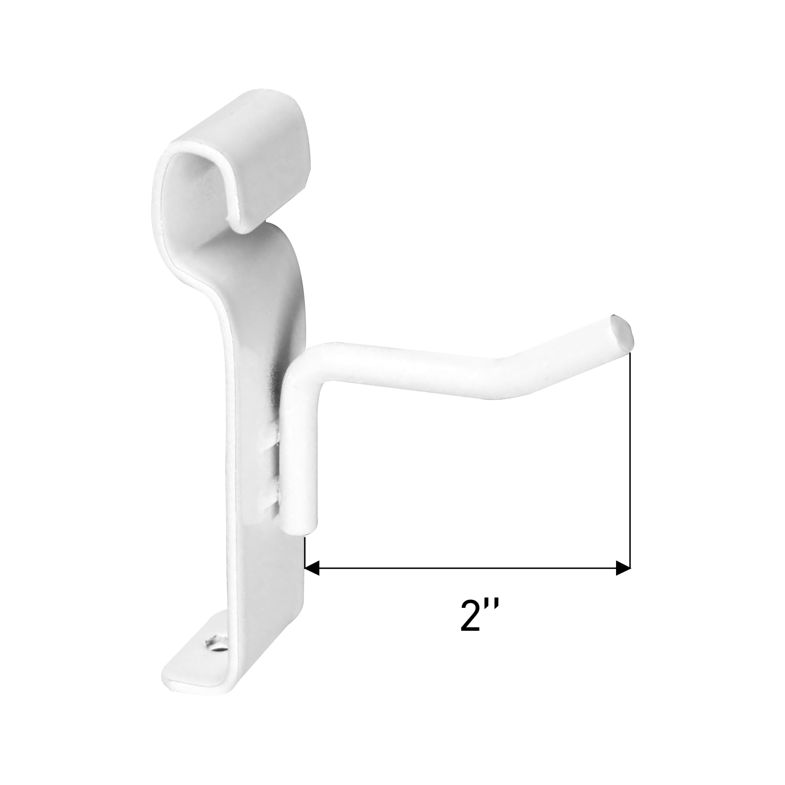 SSWBasics 2 inch White Peg Hook for Wire Grid - Pack of 50 - Durable Grid Wall Accessory - Perfect Gridwall Hooks for Retail  Thrift  Boutique  Garage  Home Organization and Display