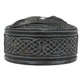 thumbnail image 6 of Celtic Pentagram Knotwork Black Cat With Rolling Green Eyes Round Decorative Box, 6 of 7