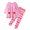 Pink Heart, variant on Little Girls Cute Clothing Set Long Sleeve Tops and Leggings 2 Piece Pants Set with Pockets