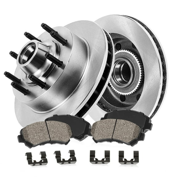 Callahan Brake Parts Brake Kit for Ford Excursion 2003-2005, Ford F-250 Super Duty 2003-2004, Ford F-350 Super Duty 2003-2004 Front Replacement Brake Rotors with Ceramic Brake Pads EBYK017718