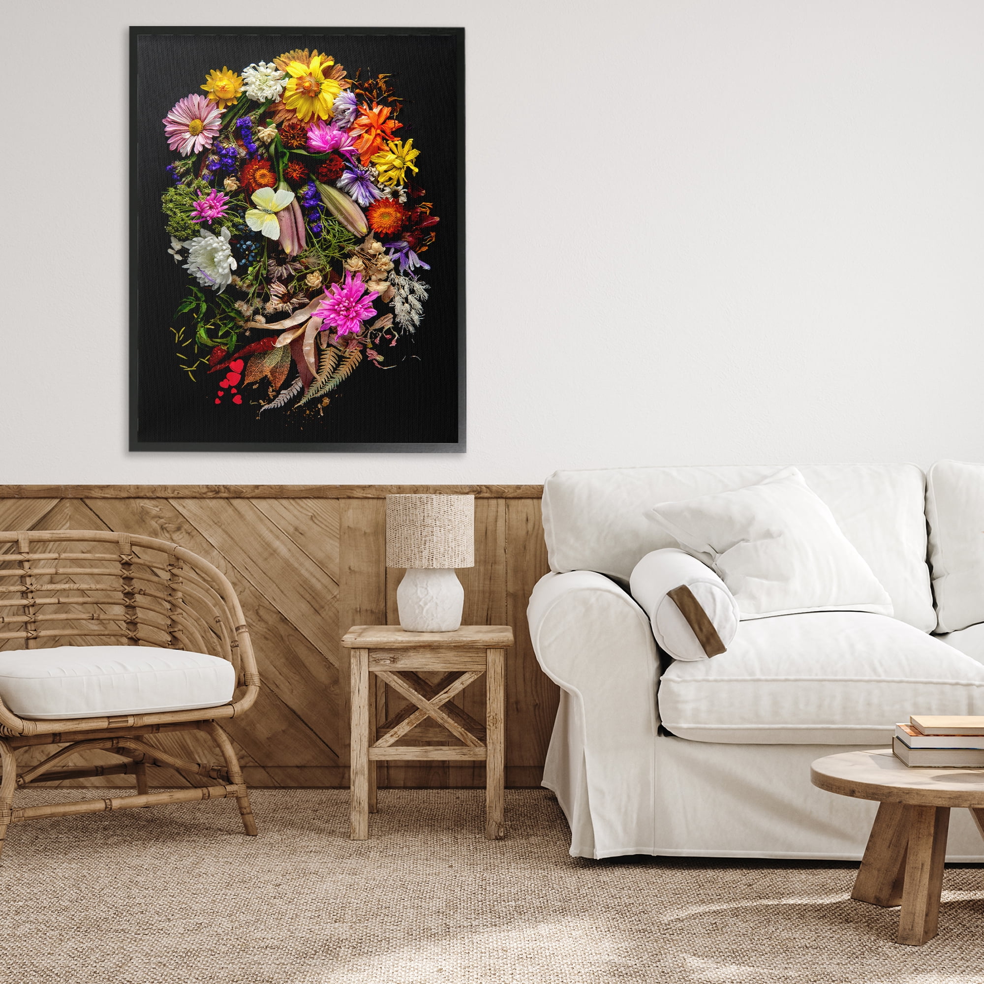 Stupell Industries November Flower Arrangement Black Framed Giclee Art, design by Carl Kravats