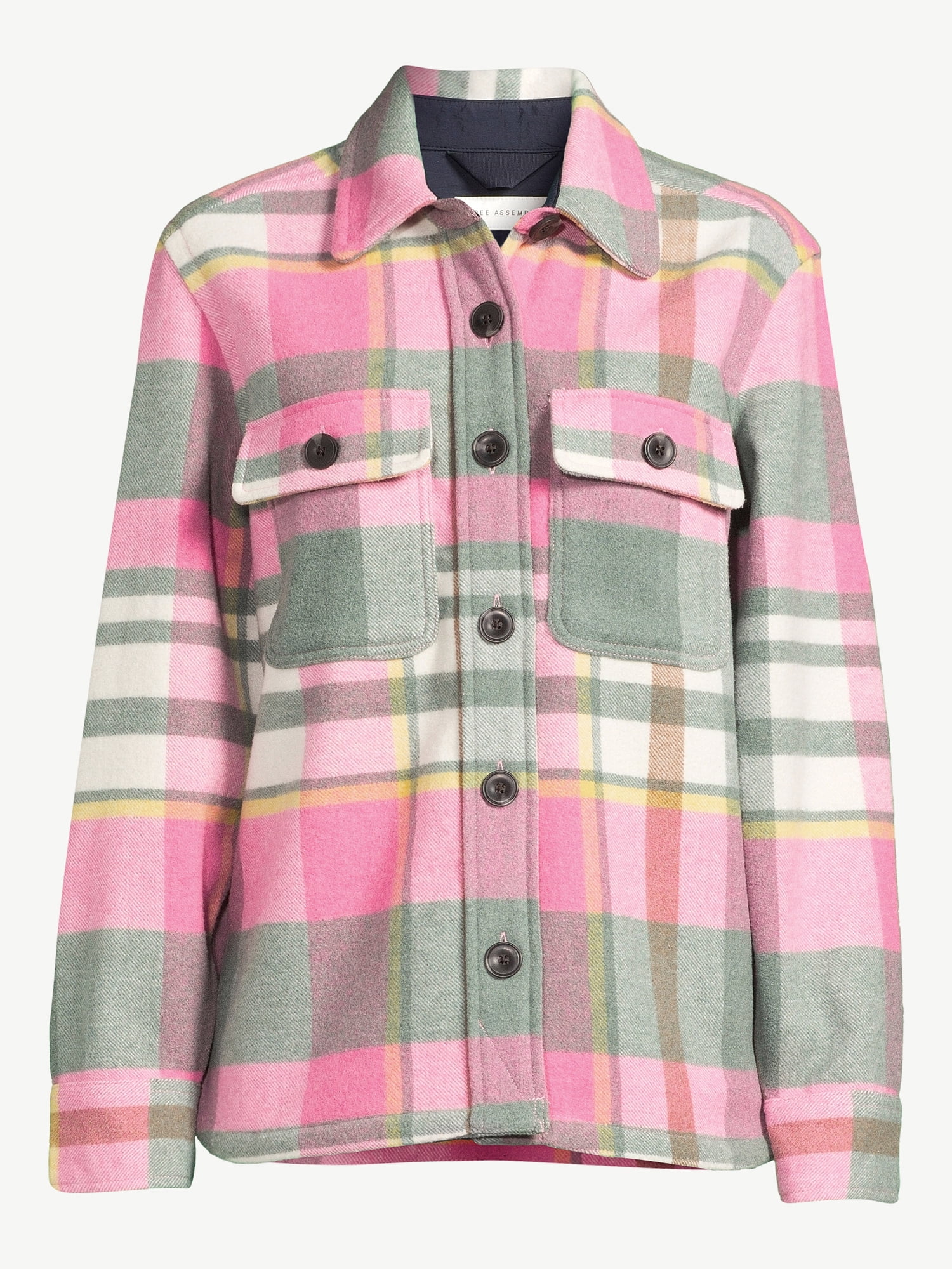 Free Assembly Women's Wool Blend Shirt Jacket
