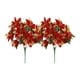 thumbnail image 2 of Flores de Navidad Artificiales de Nochebuena de 7 Cabezas | Ramos de seda rojo dorado plata para arreglos de jarrones, decoración de casas de vacaciones, sin mantenimiento, pack de 2 de 35 cm de, 2 of 6