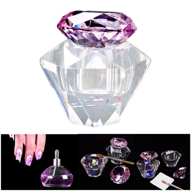Contenedor de Soporte para Decoración de Uñas perfecl Tarro Elegante Transparente