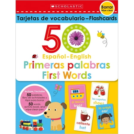 Flash Cards Set - 50 Spanish-English First Words (Scholastic Early (Best English Curse Words)
