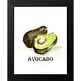 thumbnail image 2 of Chapman, Marcy 20x24 Black Modern Framed Museum Art Print Titled - Veggie Sketch II-Avocado, 2 of 5