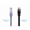 thumbnail image 2 of Monoprice Cat6A Ethernet Patch Cable - 3 Feet - Black | Network Internet Cord - RJ45, 550Mhz, UTP, Pure Bare Copper Wire, 10G, 30AWG, 10-Pack - SlimRun Series, 2 of 6