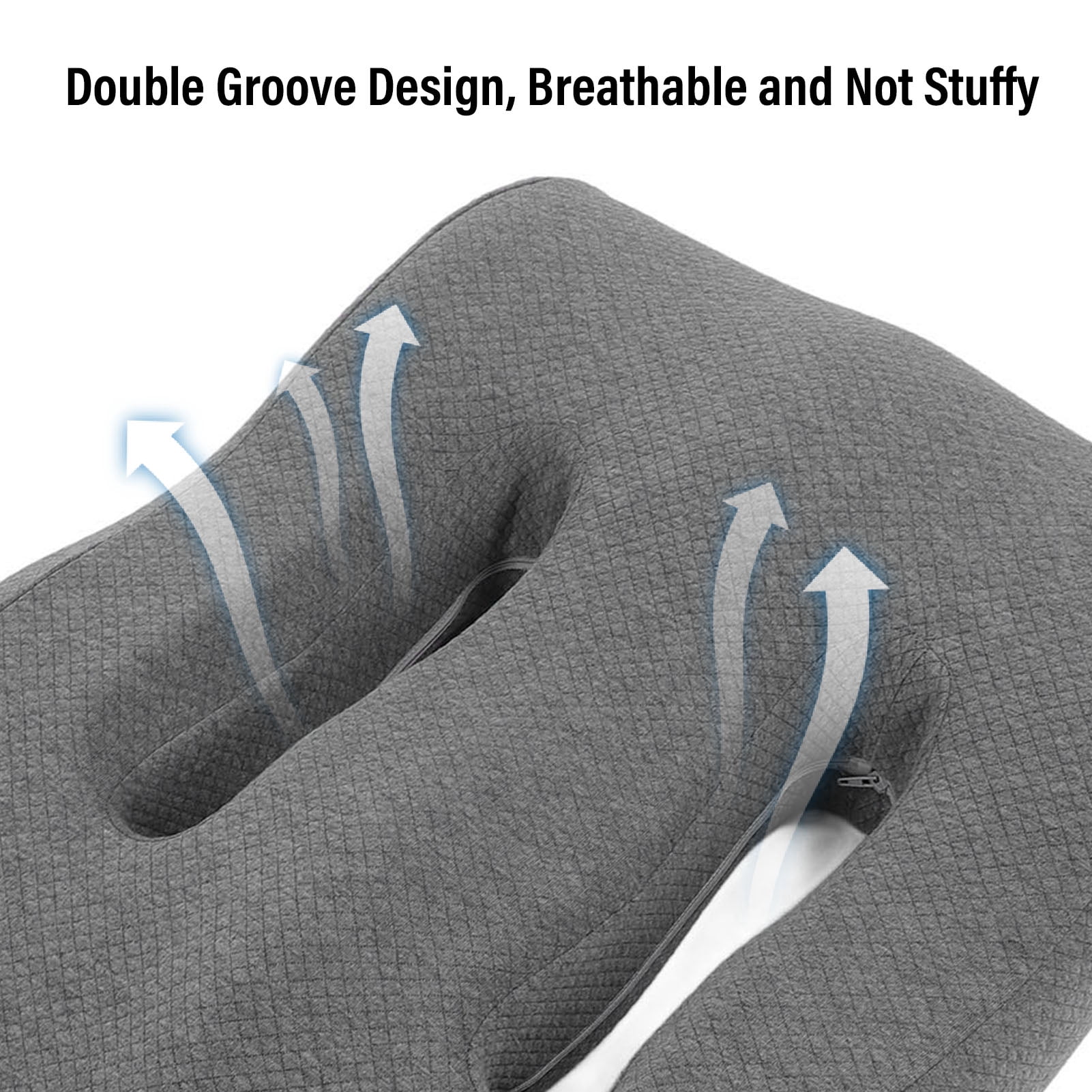 Yajisi Wedge Leg Pillow Multifunctional Detachable Sleeve Memory Foam Elevation Pillow for Sleep and Rest Support, 21.26 inches / 54 cm