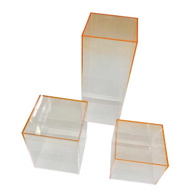 Elevador de Buffet Soledad 3 uds acrílico Naranja degradado
