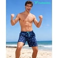 thumbnail image 6 of 7 Inch Men Swim Trunks 2 in 1 with Compression Breathable Liner Quick Dry Stretch Zipper Pockets Summer Beach Shorts for Cruise Beach Pool Board, 6 of 6