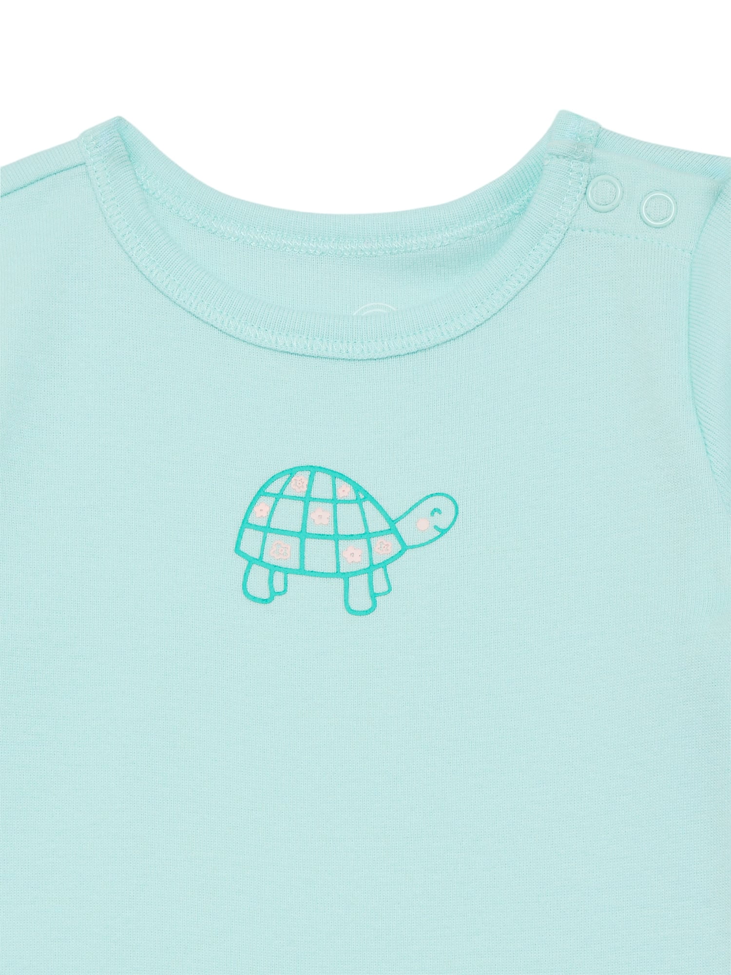 Wonder Nation Baby Girls Bodysuit with Short Sleeves, Sizes 0-24 Months