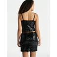 thumbnail image 3 of No Boundaries Sequin Mesh Tank Top and Mini Skirt Set, 2-Piece, Women's, 3 of 5