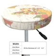 thumbnail image 4 of Naloa Vintage World Map1 Round Bar Stool Cushion Cover 12-14 inch, Fits Kitchen, Office, Restaurant Chairs - 14 inch, 4 of 7
