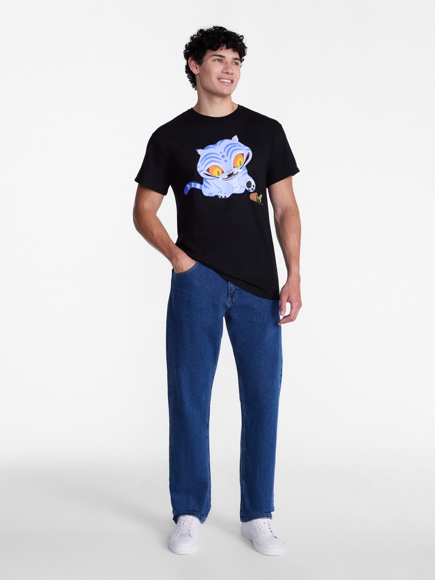 KPop Demon Hunters Men's and Big Men's Chibi Derpy Graphic Tee, Sizes S-3XL