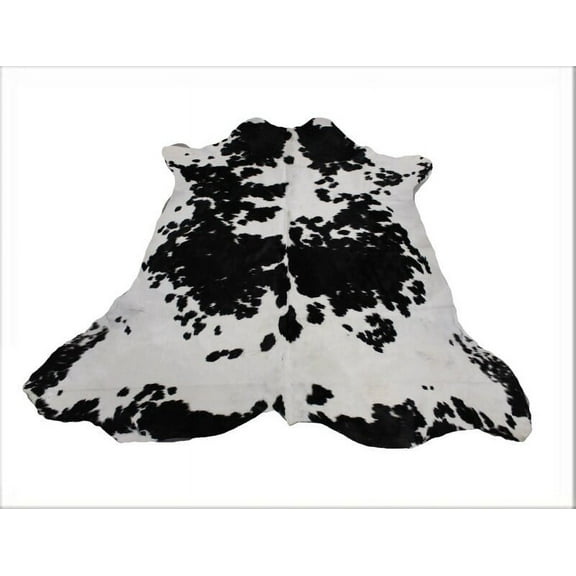 Black & White Speckled Cowhide Rug L (6'x5 Ft) - Premium Cow Hide Rug