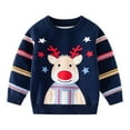 thumbnail image 3 of SILVERCELL Christmas Outfit Toddler Baby Boys Girls Christmas Deer Sweater Xmas Outfit Winter Clothes 2-7T, 3 of 11