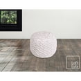 thumbnail image 4 of Loft Lyfe Pouf en Coton Massiah, Blanc, 4 of 6
