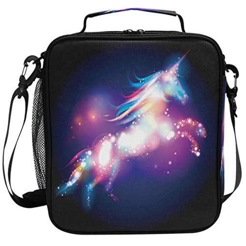 Magical Rainbow Unicorn Retro Style Insulated Lunch Cool Bag 