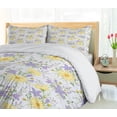 thumbnail image 5 of Ambesonne Floral Duvet Cover Sets, Chamomiles and Bluebells, 2-King, Pale Purple Multicolor, 5 of 7