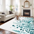 thumbnail image 3 of Teal Spring Floral Area Rug 5x8 Washable Rug Non Slip Watercolor Flowers Elegant Pastoral Large Area Rug Soft Stainresistant Indoor Floor Carpet for Living Room Bedroom Home Office Dining Room, 3 of 7