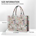 thumbnail image 3 of Large Capacity Tote Bag,Cute Pitbull Terriers Dog and Flower Handbag Fashion Luxury Tote Bag,15.7"x13"x 5.1" Inches,Laptop Compatible, 3 of 6