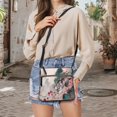 thumbnail image 5 of Tutolipy Spacious Sling Bag for Dating Travel, Adjustable Shoulder Strap Waterproof Satchel Bag, Chinese Tiger Watercolor Blossom Print, 5 of 7