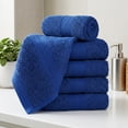 thumbnail image 2 of Ample Decor Washcloths 12 x 12 inch 5 Piece 600 GSM 100% Cotton, Lightweight, Quick Drying, Machine Washable Fingertip Towels for Bathroom, Gym, Kitchen - Navy, 2 of 6
