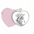 thumbnail image 1 of Fish Playing Swimng Sea Seaw Mirror Travel Purse Makeup Heart Pink, 1 of 4