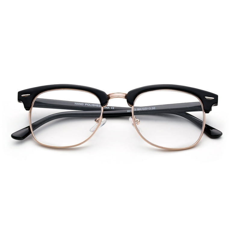 Classic Half Frame Clear Lens Glasses Non Prescription Eyeglasses for Men &  for Women