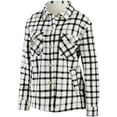 thumbnail image 2 of Women's WEAR by Erin Andrews Oatmeal Pittsburgh Penguins Plaid Button-Up Shirt Jacket, 2 of 3