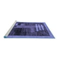 thumbnail image 2 of Ahgly Company Machine Washable Indoor Square Abstract Blue Modern Area Rugs, 4' Square, 2 of 4