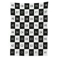 thumbnail image 3 of Ambesonne Checkers Game Tablecloth Rectangular Table Cover, Mosaic Squares, 52"x70", Black White, 3 of 4