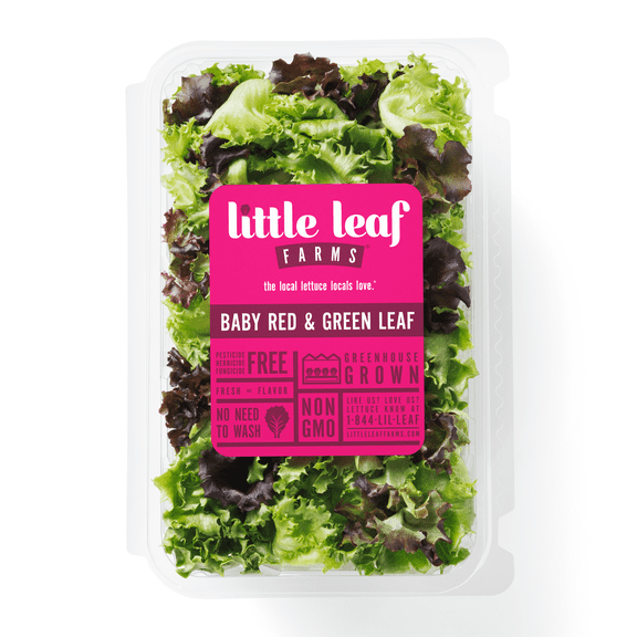 Little Leaf Farms Baby Red & Green Leaf Salad Blend, 8 oz Clam Shell, Fresh