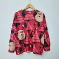 thumbnail image 4 of 2024 nuevo Otoño e Invierno moda y lindo Navidad todo estampado cuello redondo piel de visón suéter impreso, 4 of 5