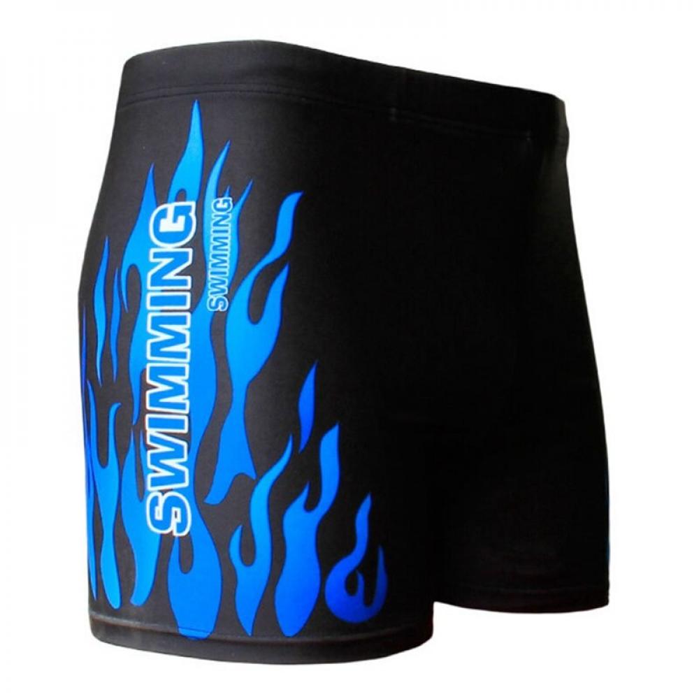 Men Trunks Fire Printed Drawstring 