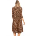 thumbnail image 4 of Women's Casual Basic Comfy 3/4 Sleeve Flare A-line Midi long maxi Dress, 4 of 5