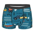 thumbnail image 4 of Goofa Construction Trucks Printed Men's Boxer Briefs Underwear, Moisture-Wicking Underwear, Trunk,Soft and Breathable Cotton Underwear-Medium, 4 of 9