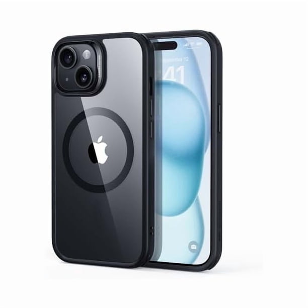 Chenchen for iPhone 15 Case, Compatible with MagSafe, Military-Grade Protection, Yellowing Resistant, Scratch-Resistant Back, Magnetic Phone Case for iPhone 15, Classic Series, Clear Black