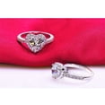 thumbnail image 3 of Womens Heart Shape Wedding Ring Alloy Simulated Diamond Micro Set Ring European Individually Packed White Gold, 3 of 4