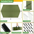 thumbnail image 5 of Wakeman Outdoors 15x12ft Camping Tarp with Poles, Tent or Hammock Rain Fly with UV Protection, Green, 5 of 10