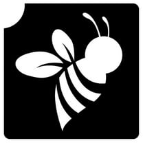 Art Factory Glitter Tattoo Stencil - Bee (5/pack), Temporary Tattoo Template for Kids Adults, Face Paint Stencil Body Art Stencil, Stencil for Face Painting, Party, Festival, 2"x2"